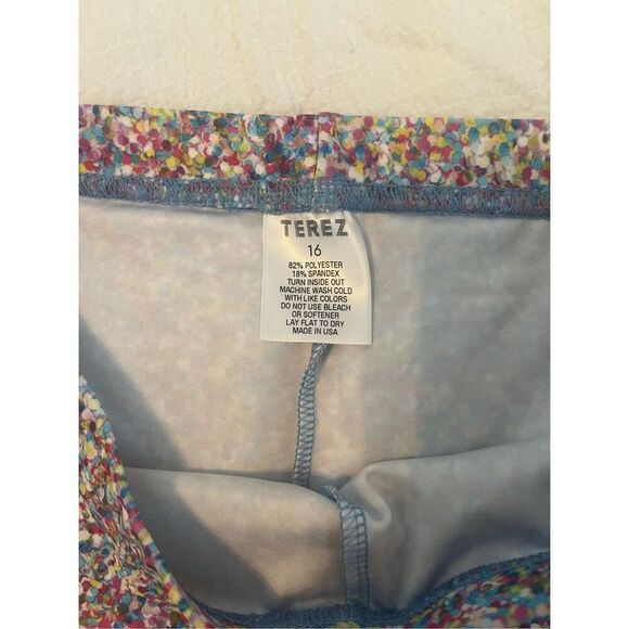 Terez Girls Leggings in Rainbow Nonpareils NEW - Picture 4 of 5
